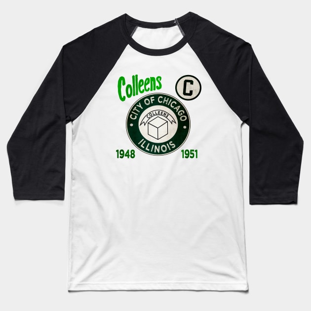 Chicago Colleens • AAGPBL Patch • Chicago, Illinois Baseball T-Shirt by The MKE Rhine Maiden